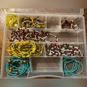 74” Strands of Beads - 8 w/ organizer